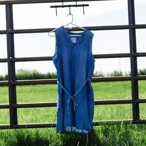 Sonoma Tie Up Denim Sleeveless Dress